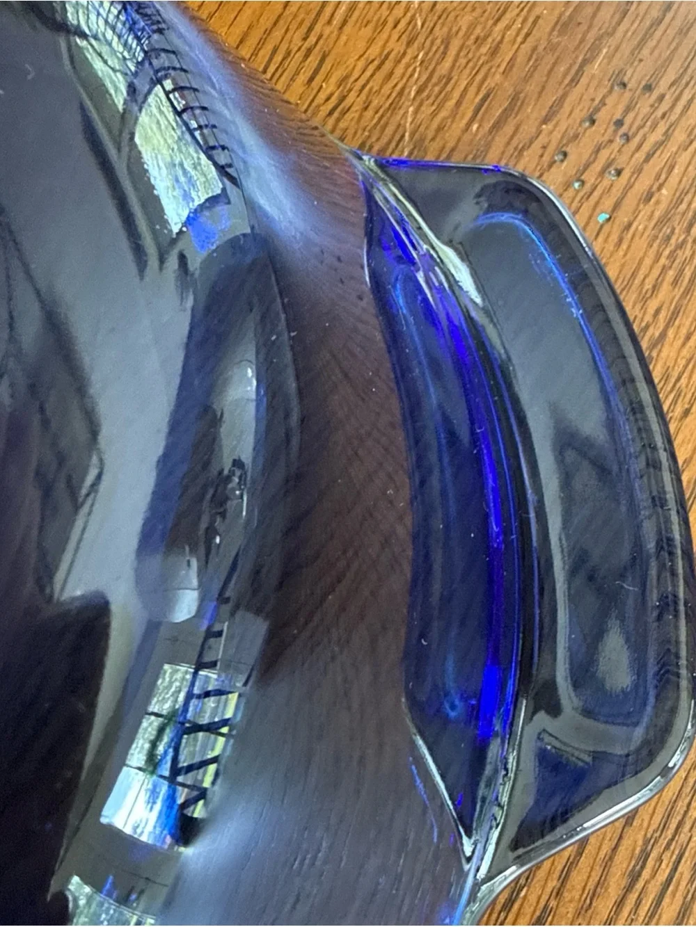 VTG Anchor Hocking Blue Glass Ovenware Casserole Baking Dish & Lid 2QT , 9in